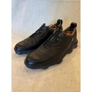 FootJoy Tour Alpha Golf Shoes Black Charcoal Men's 9.5 M Spiked Ortholite 55507